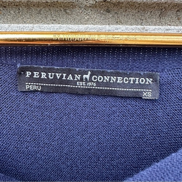 Peruvian Connection Rebelle Tunic Knit Sweater Ink Blue - Picture 4 of 8